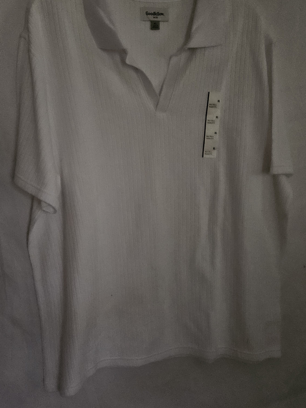 #4 Goodfellow & Co Men's Cream Short-Sleeve Textured Polo